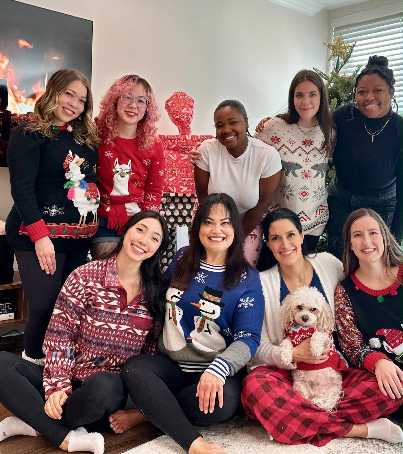 LA Periodontics team candid photo, holiday gathering
